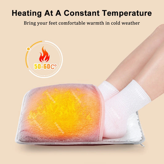 Electric Foot Warmer – Soft Flannel Heated Foot Mat, USB Powered