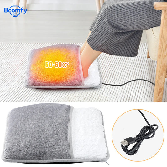 Electric Foot Warmer – Soft Flannel Heated Foot Mat, USB Powered