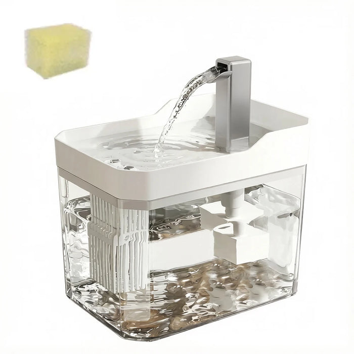 Cat Water Fountain – 1.5L Clear Tank with Filter, USB-C Powered