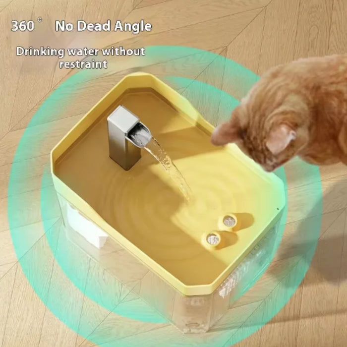 Cat Water Fountain – 1.5L Clear Tank with Filter, USB-C Powered