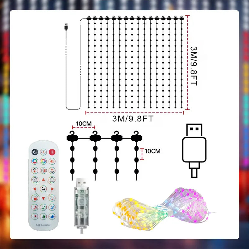 Pixelume Smart Pixel Curtain Lights