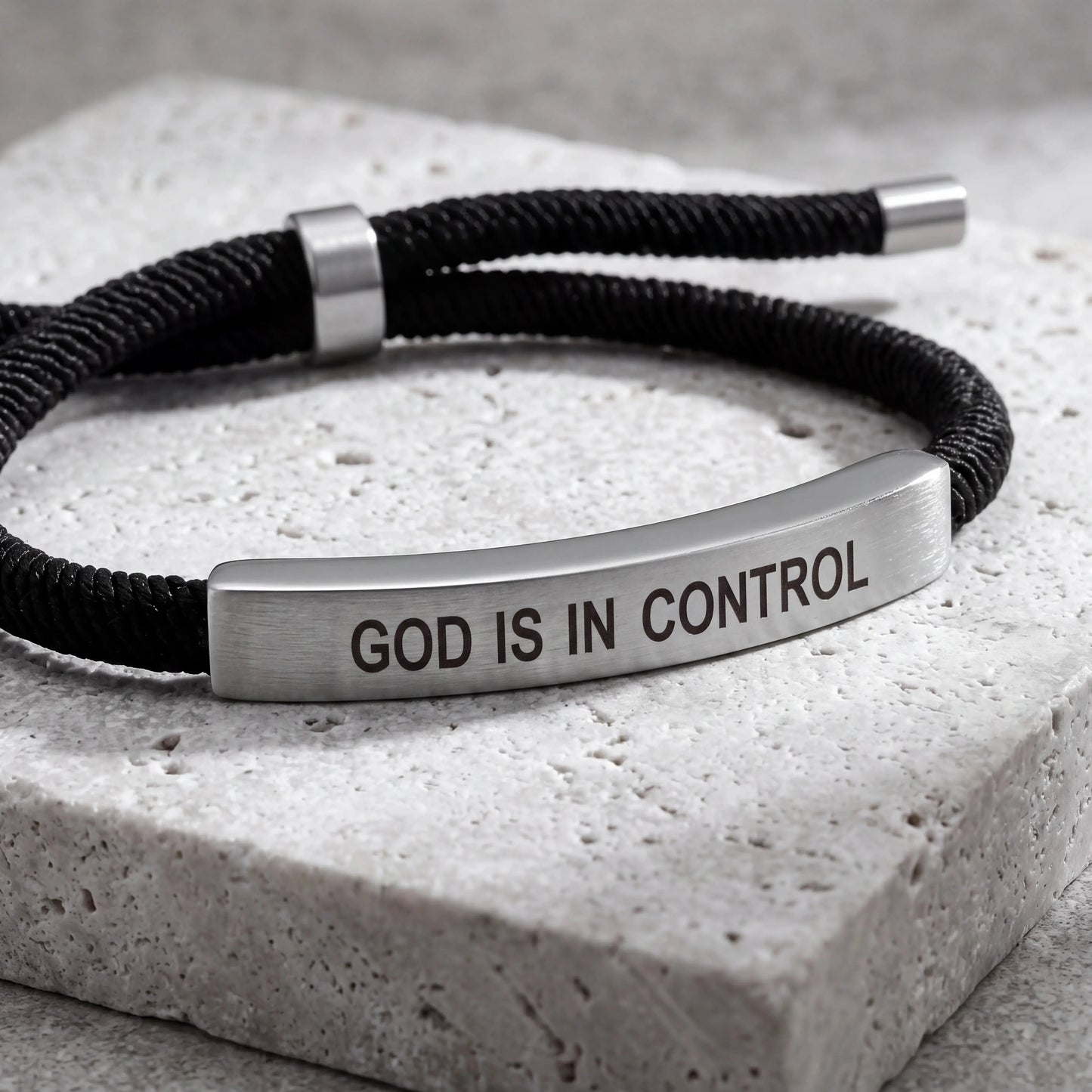 Stainless steel engraved Christian verse waterproof jewelry