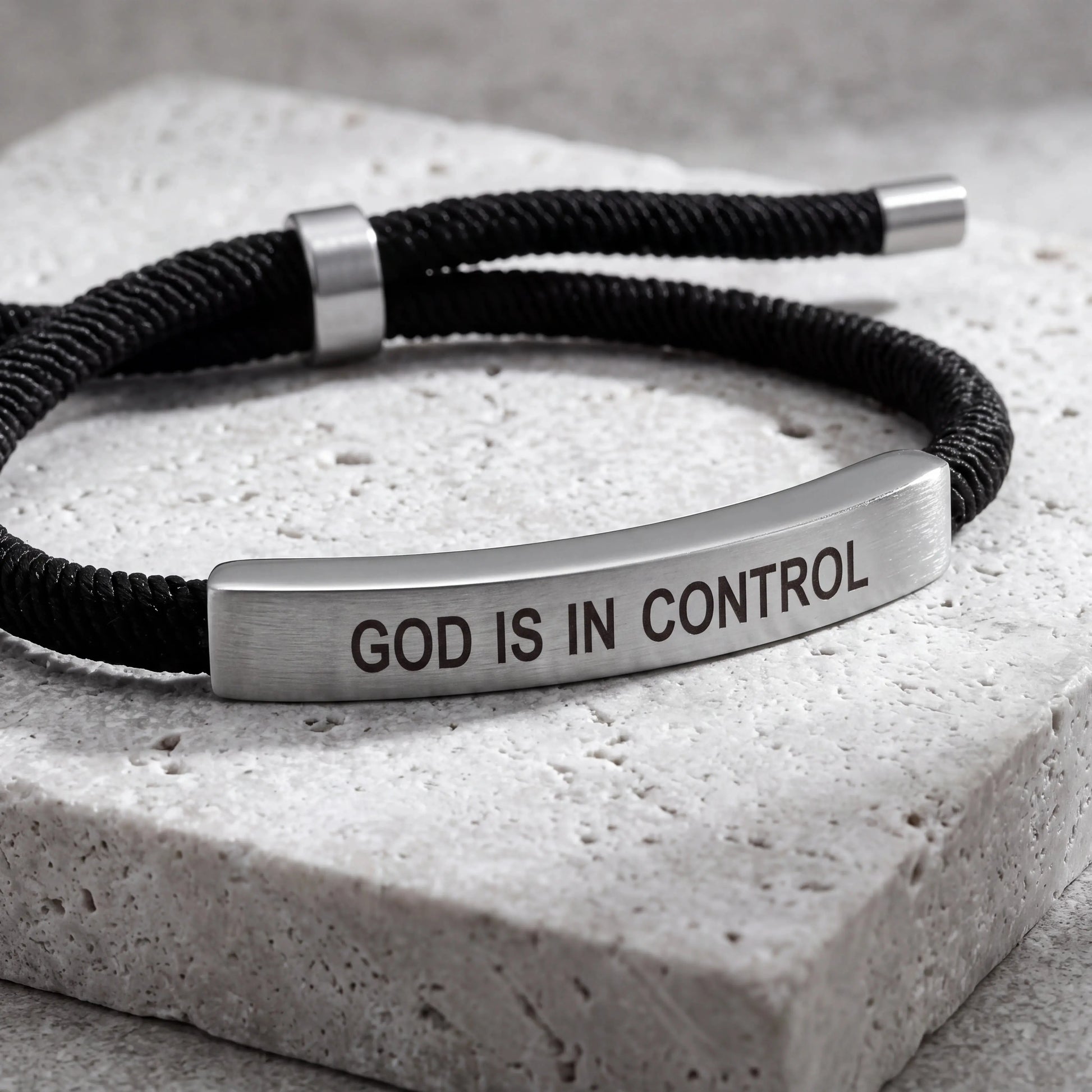 Stainless steel engraved Christian verse waterproof jewelry