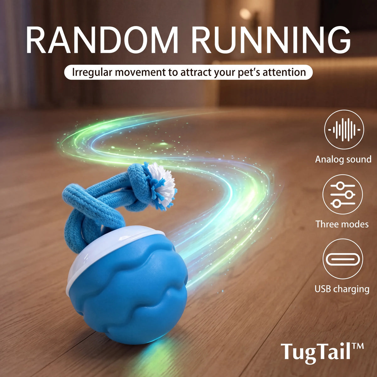 TugTail™ Smart Ball That Tires Out Big Dogs