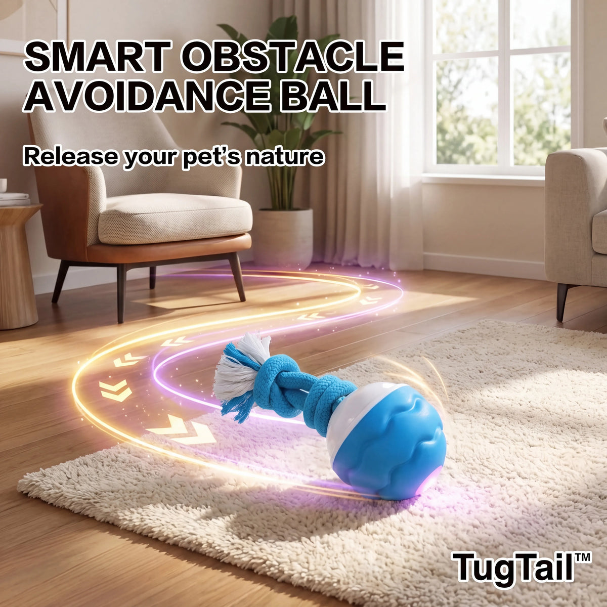 TugTail™ Smart Ball That Tires Out Big Dogs