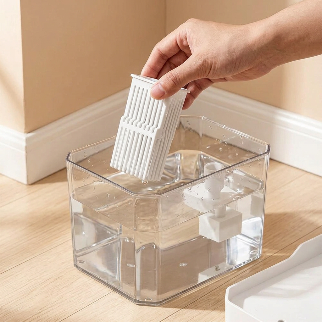 Cat Water Fountain – 1.5L Clear Tank with Filter, USB-C Powered